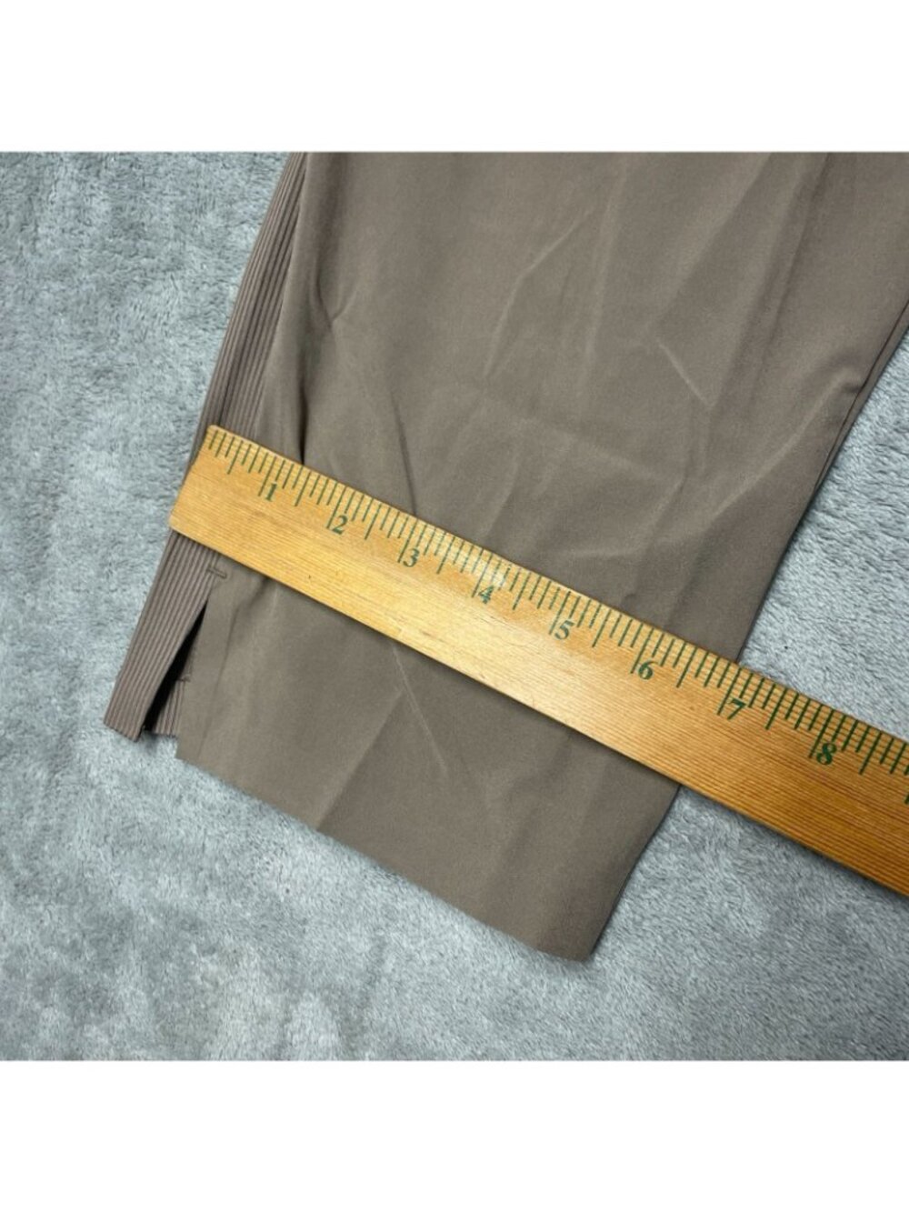 NWT Kirkland Signature L Ankle Pants Pullon Rib Panel Tan  G2241 - Picture 8 of 15